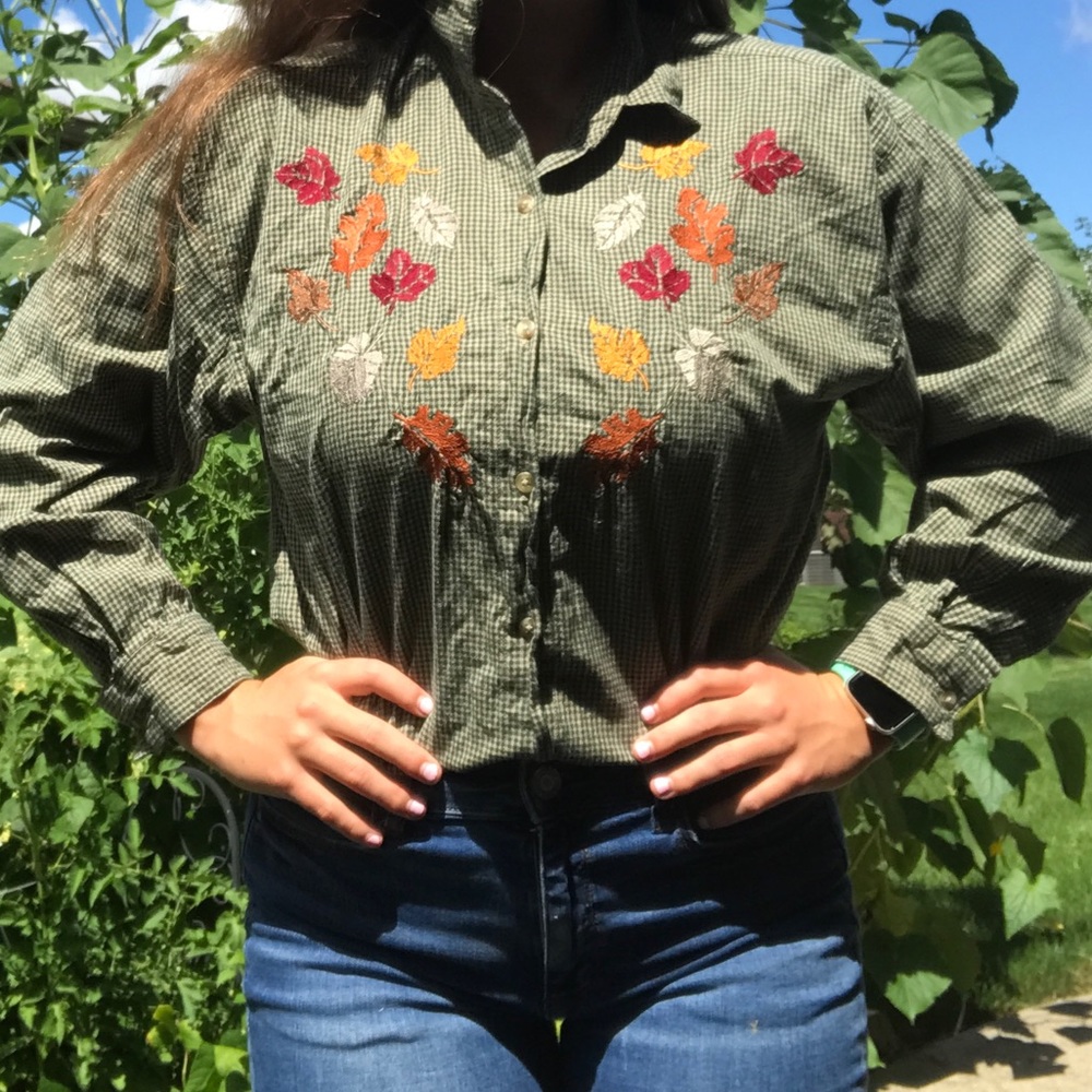 fall leaf flannel - Picture 4 of 13